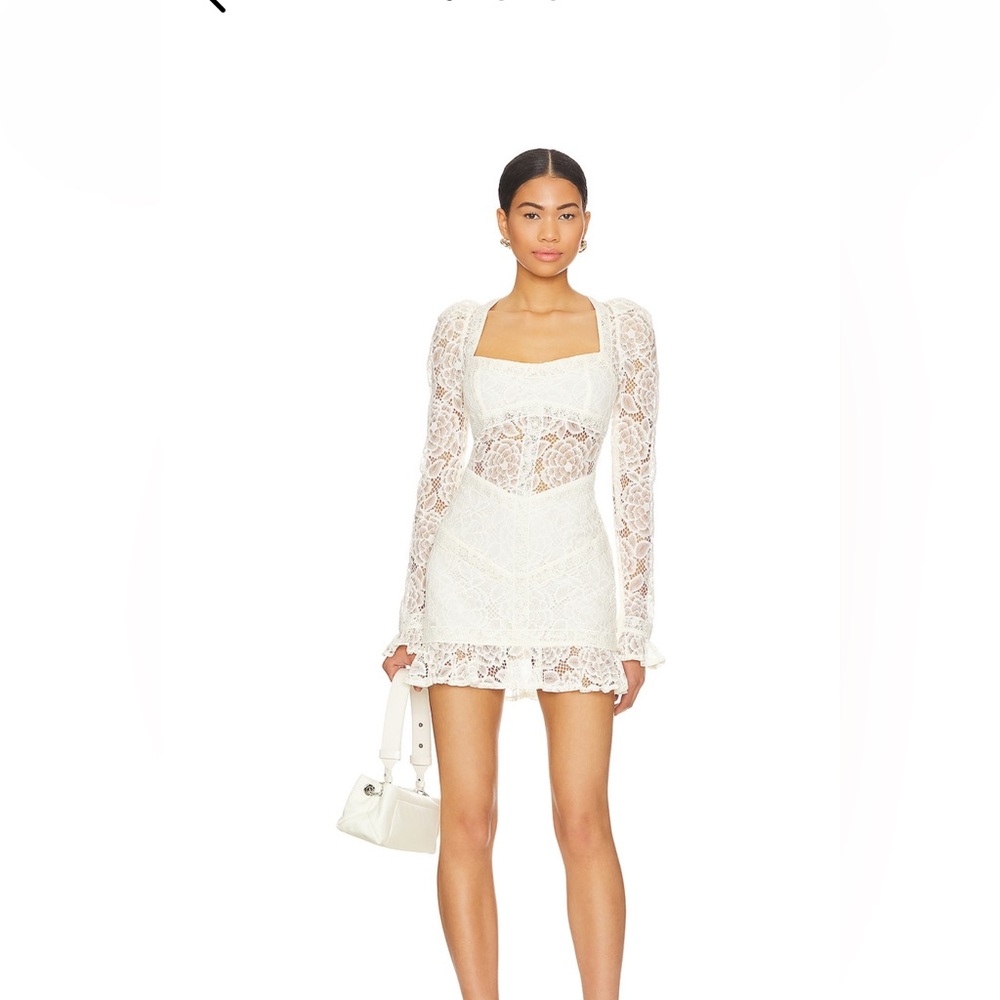 For love and lemons white lace dress in XS
